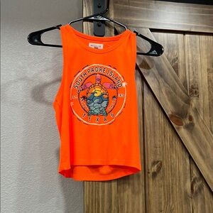 Orange South Padre Island Tank Top